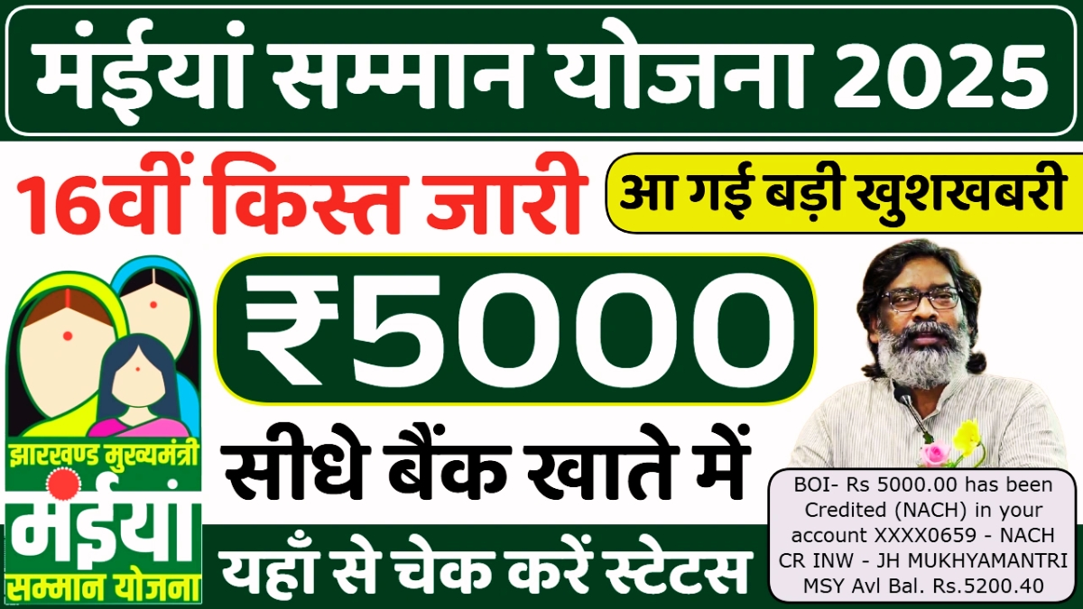 Maiya Samman Yojana 16th Installment