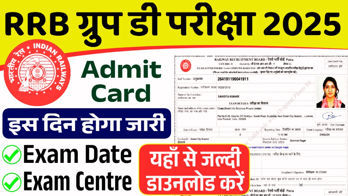 RRB Group D Admit Card 2025